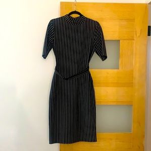 Zara midi navy striped dress. Size L